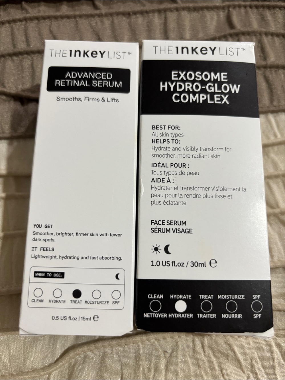 The INKEY List Exosome Hydro-Glow Complex Face Serum and Retinal Serum